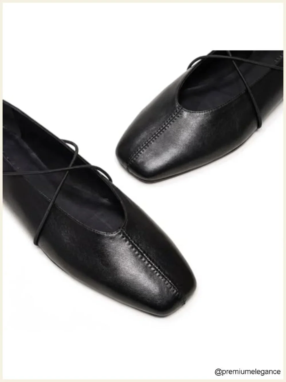 Ballet Flats Square Toe Criss Cross Strap Comfortable Dress Shoes for Office
